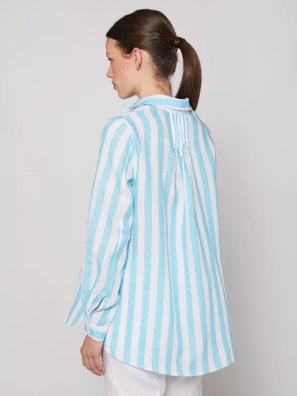 Vilagallo Linen Stripe Shirt