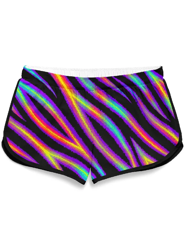 Tiger Stripes (Colorful) Retro Shorts